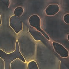 композит с латунной и бронзовой микросеткой соты, черный