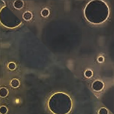 композит с латунной и бронзовой микросеткой луна, черный